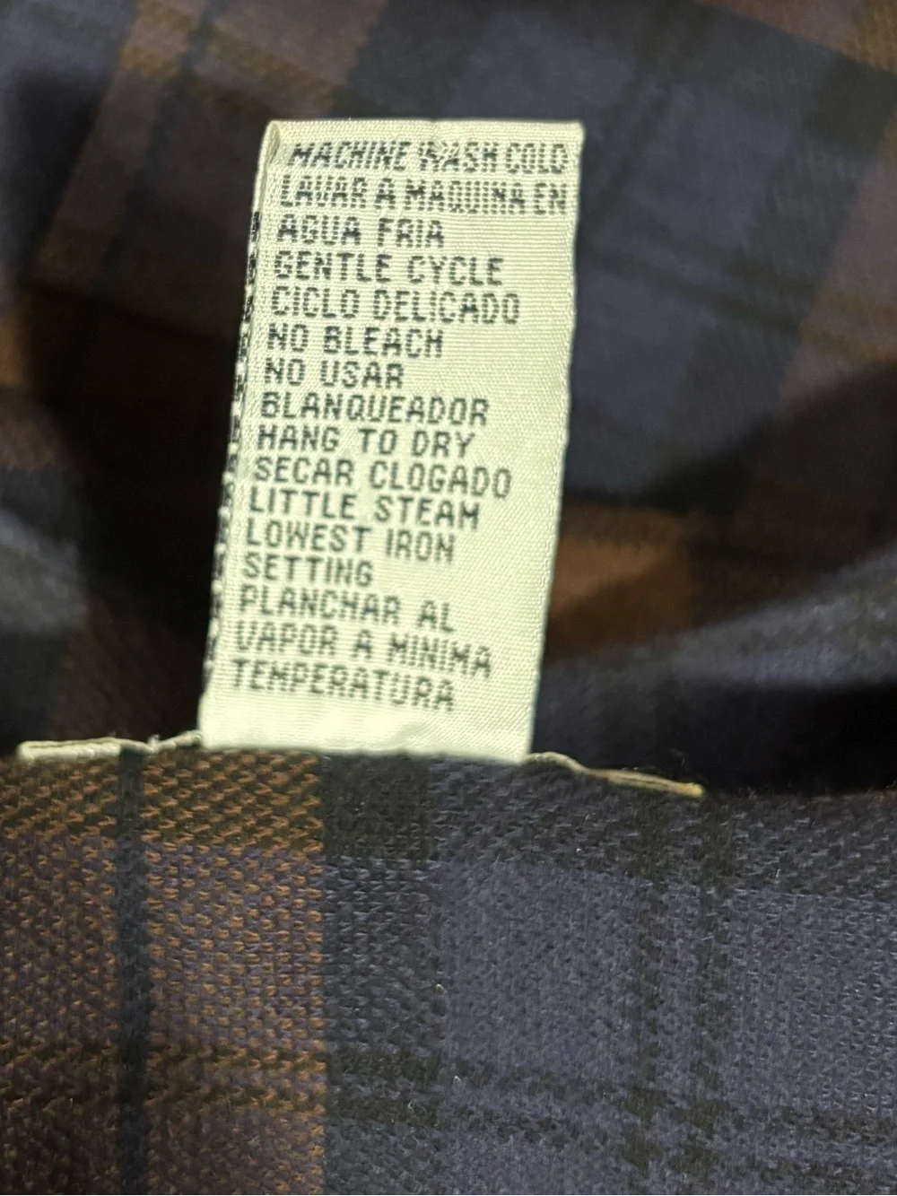 Fashion Bug Vintage 80’s-90’s Navy & Brown Plaid Button-Front Dress